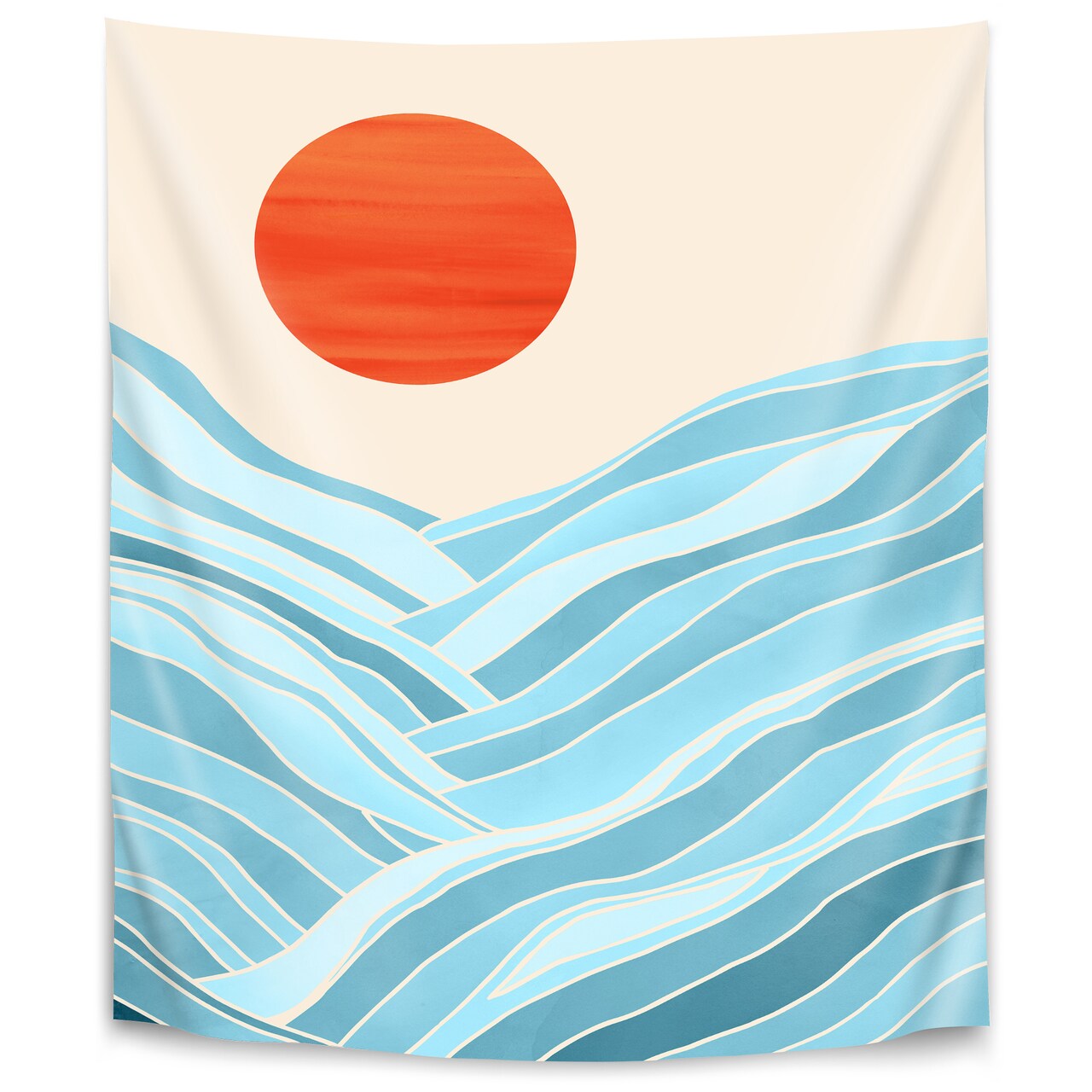 Waves Like Mountains by Modern Tropical  Wall Tapestry - Americanflat